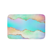 Holo Agate | Faux Iriscent Pastel Ombre Marmer Badmat (Voorkant)