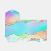 Holo Agate | Faux Iriscent Pastel Ombre Marmer Bedankdoosjes (Uitgevouwen)
