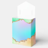 Holo Agate | Faux Iriscent Pastel Ombre Marmer Bedankdoosjes (Geopend)