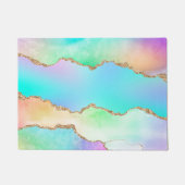 Holo Agate | Faux Iriscent Pastel Ombre Marmer Deurmat (Voorkant)