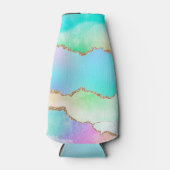 Holo Agate | Faux Iriscent Pastel Ombre Marmer Flesjeskoeler (Voorkant)