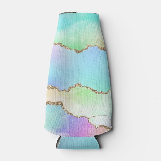 Holo Agate | Faux Iriscent Pastel Ombre Marmer Flesjeskoeler (Voorkant)