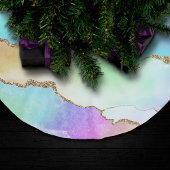 Holo Agate | Faux Iriscent Pastel Ombre Marmer Kerstboom Rok