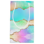 Holo Agate | Faux Iriscent Pastel Ombre Marmer Klein Cadeauzakje (Voorkant)