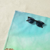 Holo Agate | Faux Iriscent Pastel Ombre Marmer Strandlaken (In situ)