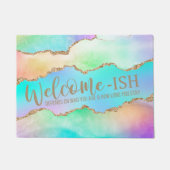 Holo Agate | Faux Iriscent Pastel Welcome-ISH Deurmat (Voorkant)