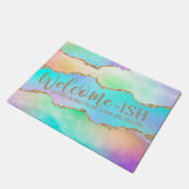 Holo Agate | Faux Iriscent Pastel Welcome-ISH Deurmat (Schuin)