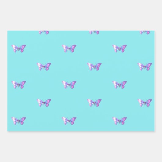  Holo B'fly Wrap Paper Flat Sheet Set van 3 (Voorkant 2)