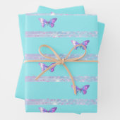  Holo B'fly Wrap Paper Flat Sheet Set van 3 (In situ)