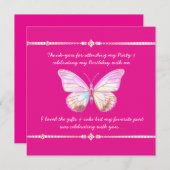  Holo Diamond Butterfly Flat Dank u kaart (Voorkant / Achterkant)