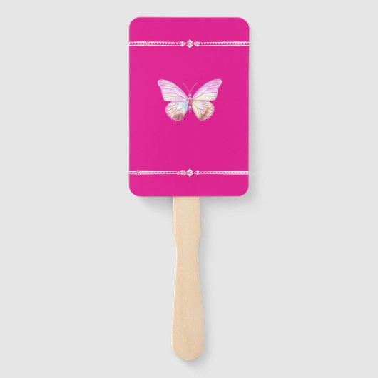  Holo Diamond Butterfly Set van Fans Handwaaier (Achterkant)