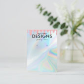 Holo Drip Holographic Trendy Earring Display Kaart Visitekaartje (Staand voorkant)