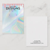 Holo Drip Holographic Trendy Earring Display Kaart Visitekaartje (Voorkant / Achterkant)