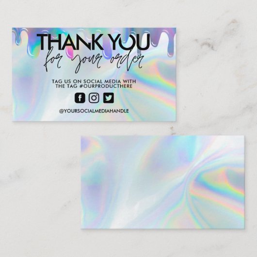 Holo Drip Salon Hartelijk dank Visitekaartje (Voorkant / Achterkant)