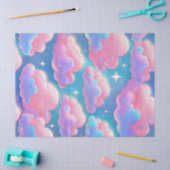 Holo Fluffy Pastel Clouds Tissuepapier (Craft)
