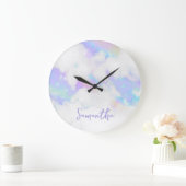 Holo Glam Marble Naam Grote Klok (Huis)