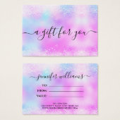 Holo Glitter Elegant Business Gift Certificate Visitekaartje (Voorkant /achterkant)