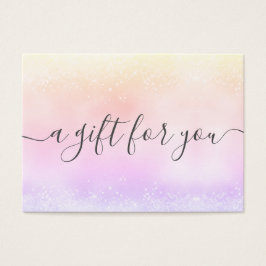 Holo Glitter Elegant Business Gift Certificate Visitekaartje