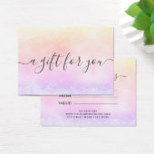 Holo Glitter Elegant Business Gift Certificate Visitekaartje (Bureau)