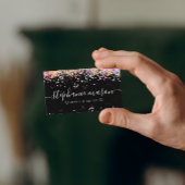 Holo Glitter Makeup Artist Black Visitekaartje Contactkaartje