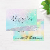 Holo Glitter Pastel Modern Certificaat Cadeau Kaar Visitekaartje (Bureau)