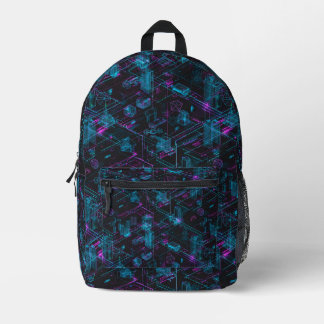 Holo Grid City Backpack Bedrukte Rugzak