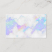 Holo Marble Glam Handgeschreven Handschrift Visitekaartje (Achterkant)