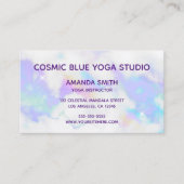 Holo Marmeren Glam Minimalistische Moderne QR Code Visitekaartje (Voorkant)