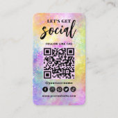 Holo Opal Stijlvolle QR Code Maak verbinding met o Visitekaartje (Voorkant)