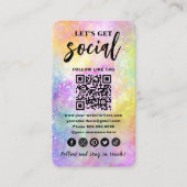 Holo Opal Stijlvolle QR Code Maak verbinding met o Visitekaartje (Voorkant)
