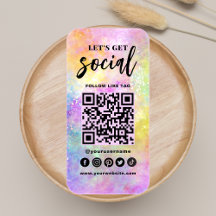Holo Opal Stijlvolle QR Code Maak verbinding met o