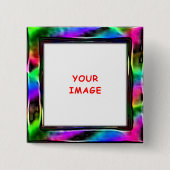 Holo Rainbow artistieke grens foto Vierkante Button 5,1 Cm (Voorkant)