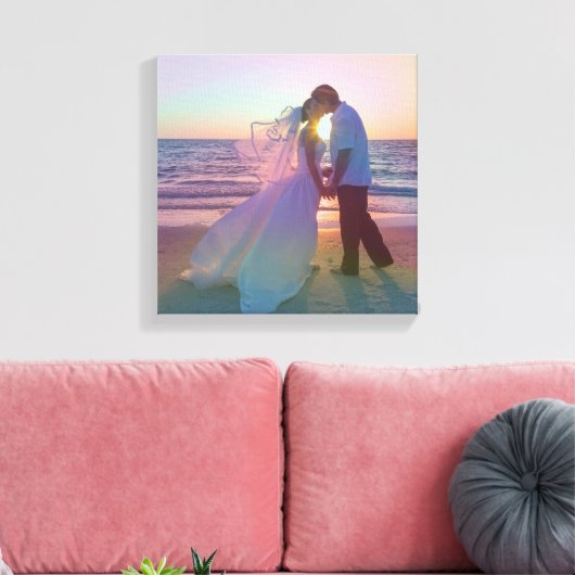 Holo Rainbow Overlay trouwfoto Canvas Afdruk (Insitu (Woonkamer))
