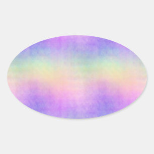holo regenboog zachte ombre : ovale sticker