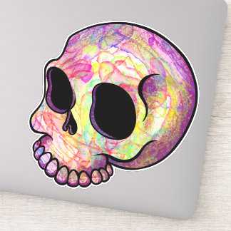 Holo skully vinyl sticker