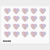 Holo sprankelmozaïek : hart sticker (Vel)