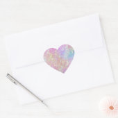 Holo sprankelmozaïek : hart sticker (Envelop)