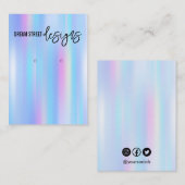 Holo Trendy Earring Display Kaart Visitekaartje (Voorkant / Achterkant)