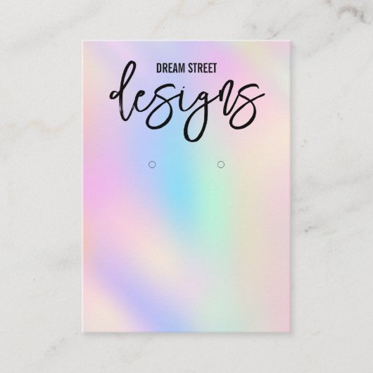 Holo Trendy Earring Display Kaart Visitekaartje (Voorkant)