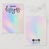 Holo Trendy Earring Display Kaart Visitekaartje (Voorkant / Achterkant)