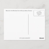 Holocaust-herdenkingsveld Briefkaart (Achterkant)