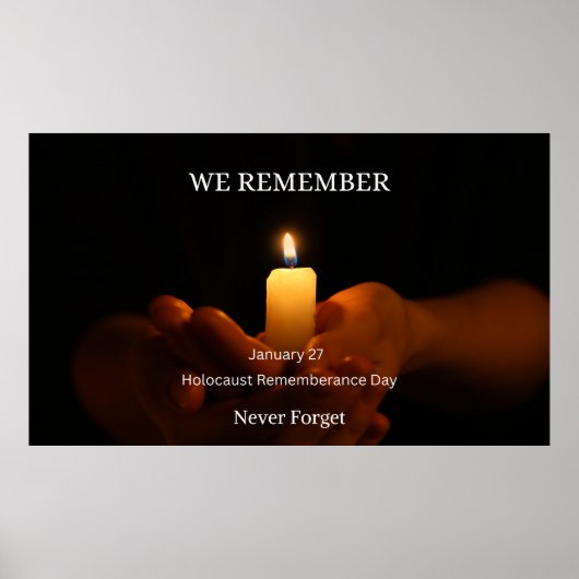 Holocaust Remembrance Day Poster (Voorkant)