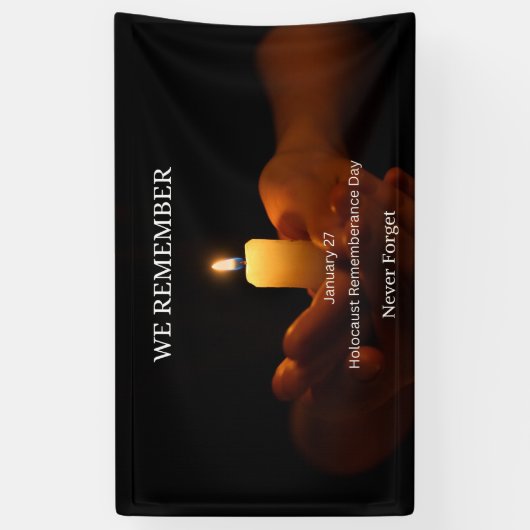 Holocaust Remembrance Day Spandoek (Verticaal)