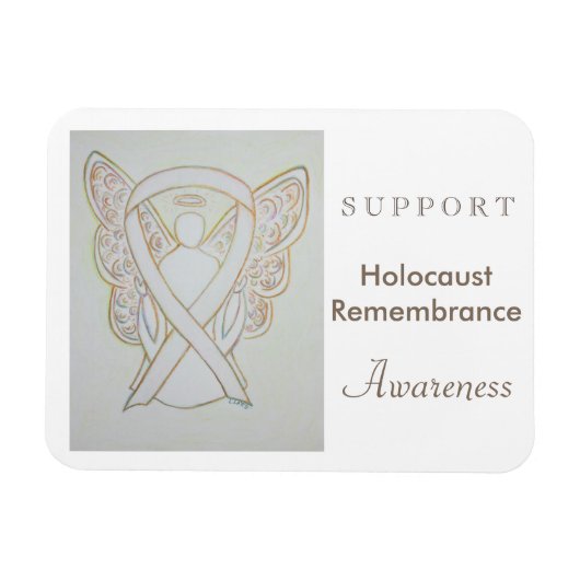 Holocaust Remembryo Awareness Ribbon Magnet Magneet (Horizontaal)