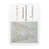 Holocaust Remembryo Awareness Ribbon Magnet Magneet (Verticaal)