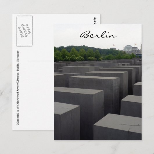 Holocaustmonument Berlijn Briefkaart (Voorkant / Achterkant)