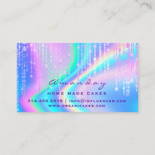 Holograaf bakkerij startschot voor koekjes Logo Mu Visitekaartje (Achterkant)