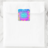 Holograaf bedankt Boutique Drip Hot PinkVIP Vierkante Sticker (Tas)