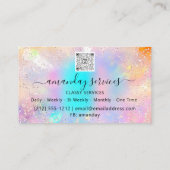 Holograaf Boutique Shop Drip QR Code Blue Visitekaartje (Achterkant)