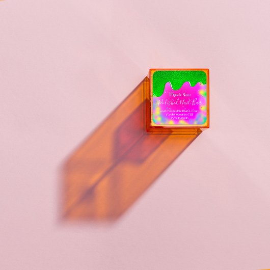 Holograaf Dank je Boutique Winkel Nails Hot Driver Vierkante Sticker